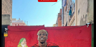 Tak teraz wygląda ZNICZONY MURAL Lamine Yamala...
